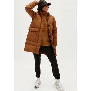 Everlane The ReNew Long Puffer in Chestnut Size Small